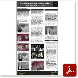 Minimal Invasive Sinus Elevation procedure: bone stability up to 5 years.